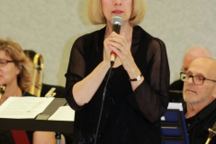 Marcia, music director, at Perinton Parks and Recreation Dinner Dance. 2016. Photo by Patricia Elliott.